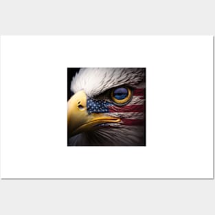 USA, Bald Eagle, America, American Flag, Posters and Art